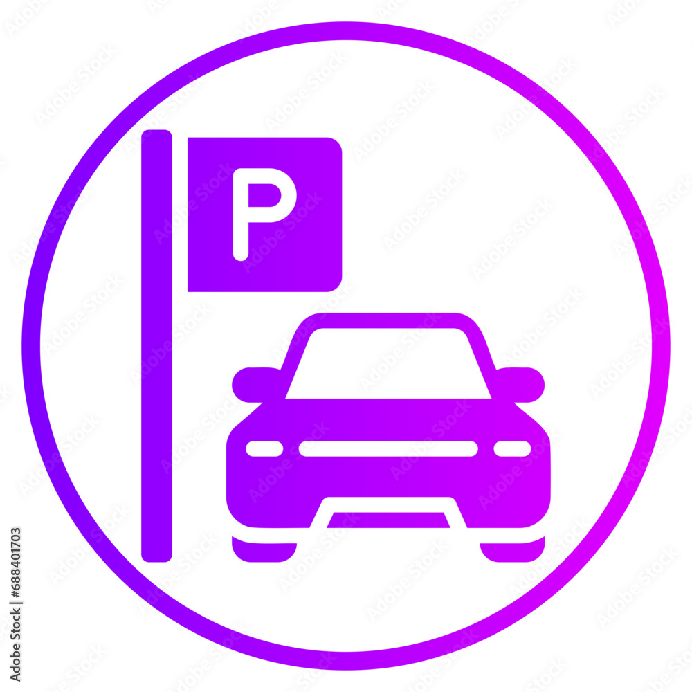 parking lot gradient icon parking lot gradient icon