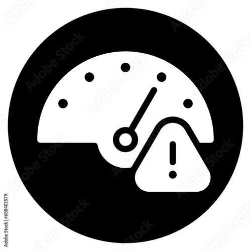speed limit glyph icon