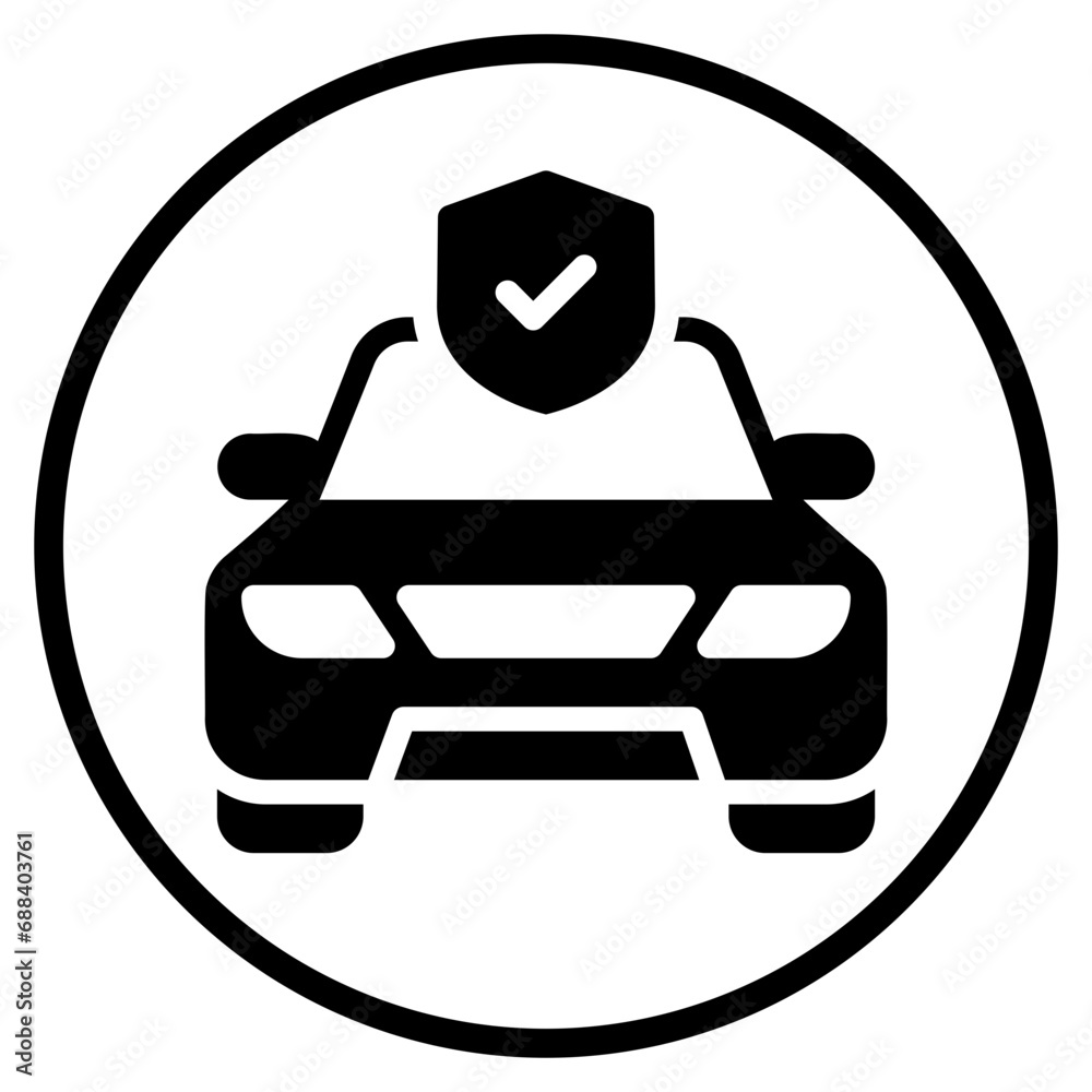 Obraz premium insurance glyph icon