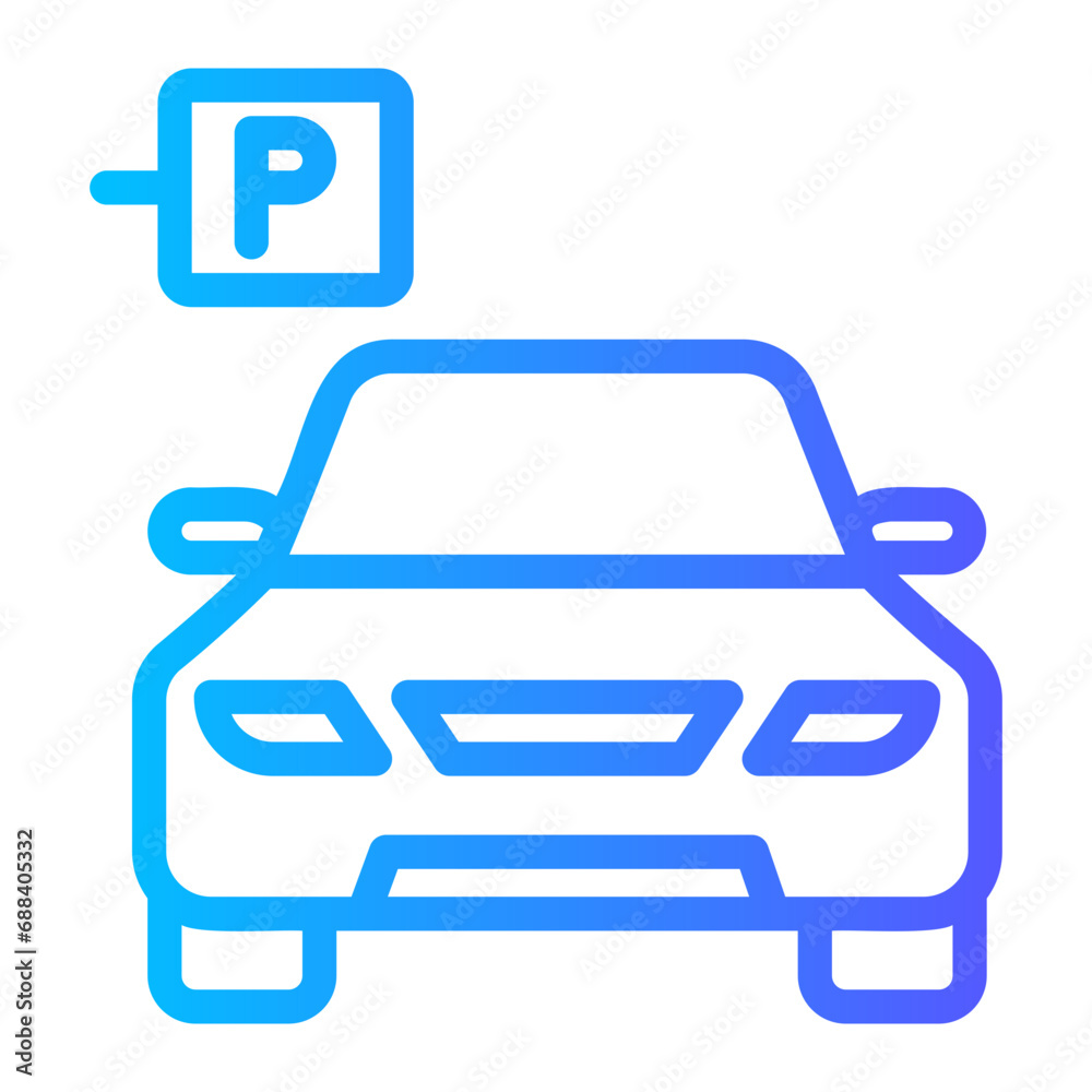 parking lot gradient icon