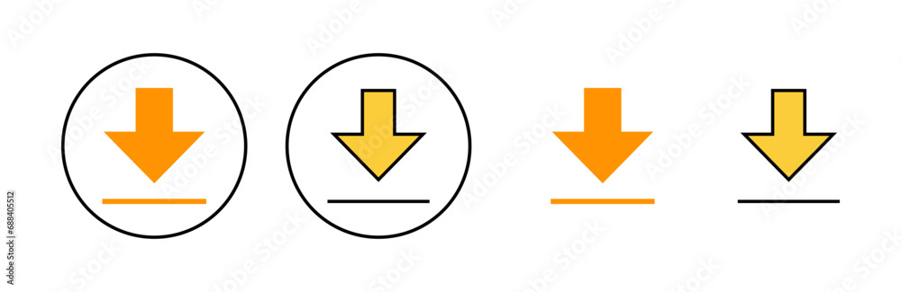 Download icon set for web and mobile app. Download sign and symbol Download icon set for web and mobile app. Download sign and symbol