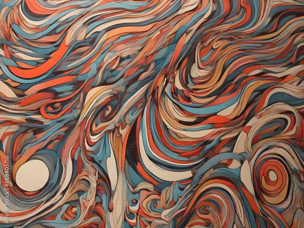Obraz premium pattern with waves background 