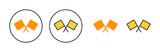 Flag icon set for web and mobile app. Gps location pin map. Location marker symbol.