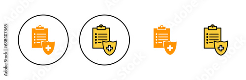 Medical insurance icon set tor for web and mobile app. health insurance sign and symbol