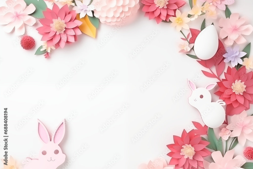 easter card with flowers