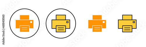 Print icon set for web and mobile app. printer sign and symbol