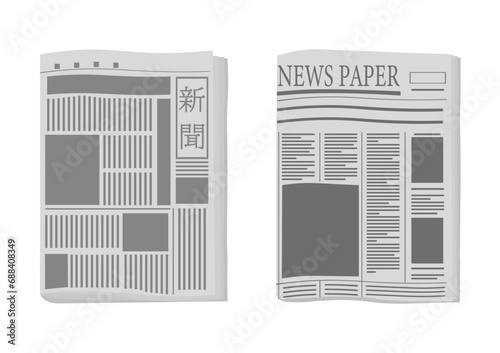 日本の新聞紙とアメリカの新聞紙