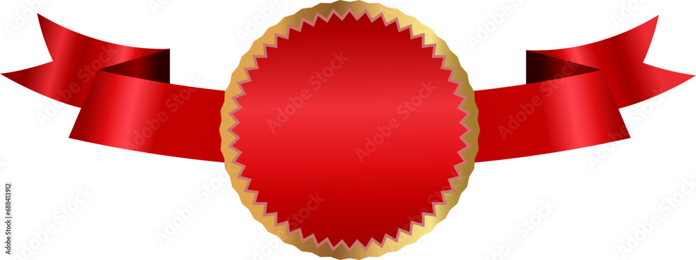 Silk Red Ribbons name tape