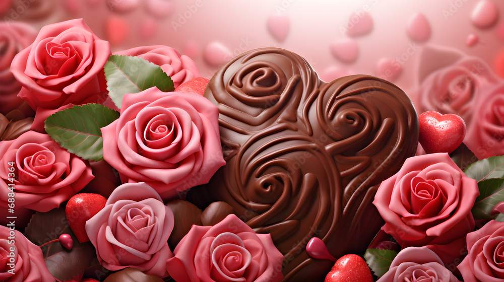 roses and chocolate Valentine's Day with red Big hearts white and pink Big hearts background and red rose 3D top view
roses and chocolate Valentine's Day with red Big hearts white and pink Big hearts background and red rose 3D top view