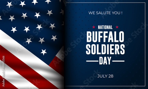 Happy national Buffalo Soldiers Day Background Vector Illustration 