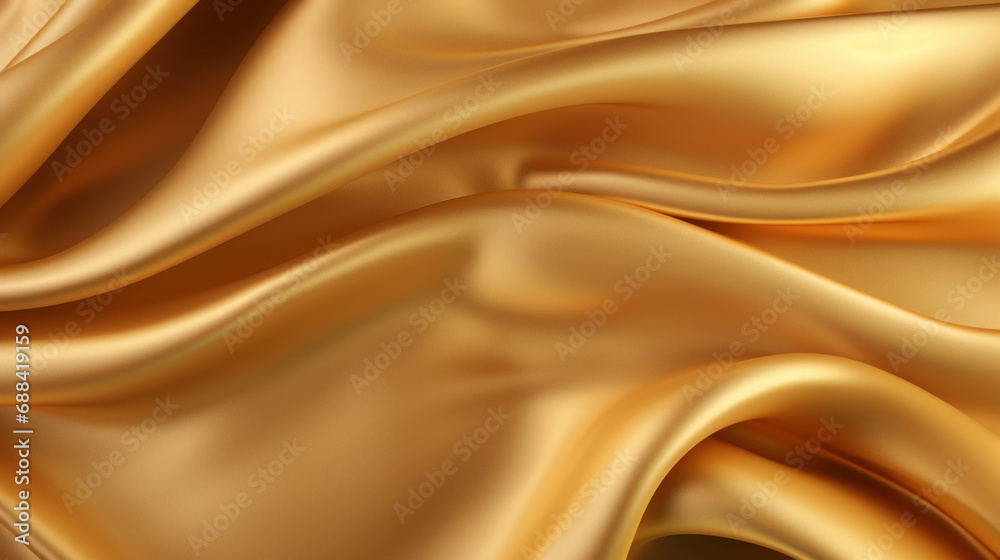 Golden satin background with some smooth lines in it Golden satin background with some smooth lines in it