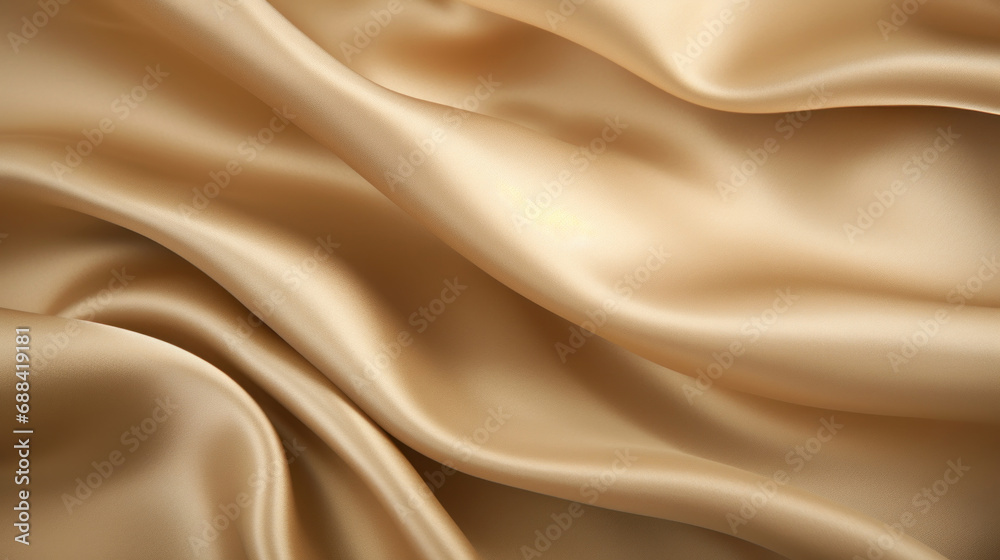 Obraz premium Smooth elegant golden silk can use as wedding background. In Sepia toned. Retro style