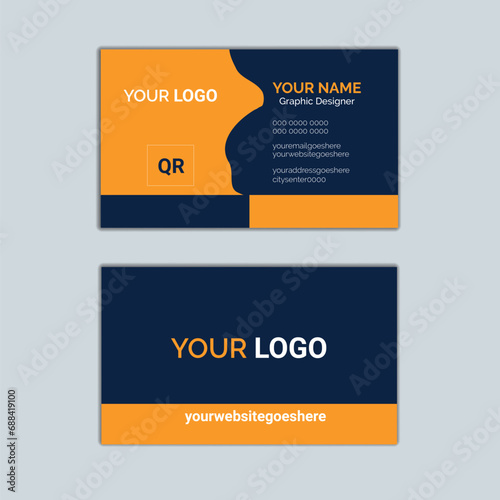 Business card design template, flat gradation business card inspiration, visiting card,creative business card template with triangles, squares, round, waves for business, technology Portrait and lands