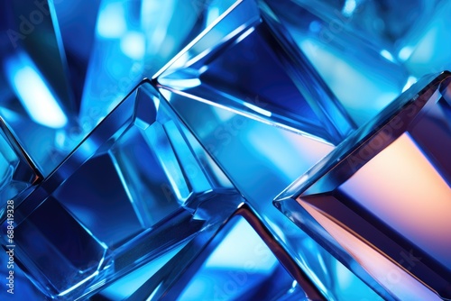 Blue chromatic diamonds background photo