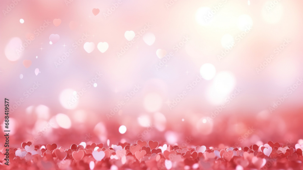 Valentine's day abstract background with bokeh defocused lights