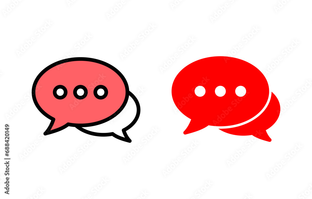 Chat icon set illustration. speech bubble sign and symbol. comment icon. message Chat icon set illustration. speech bubble sign and symbol. comment icon. message