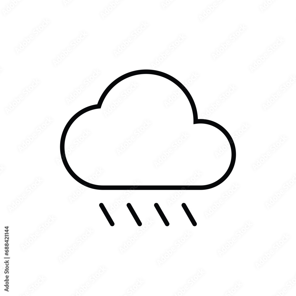 rain cloud weather icon vector rain cloud weather icon vector