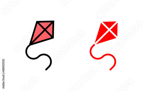 Kite icon set illustration. kite sign and symbol