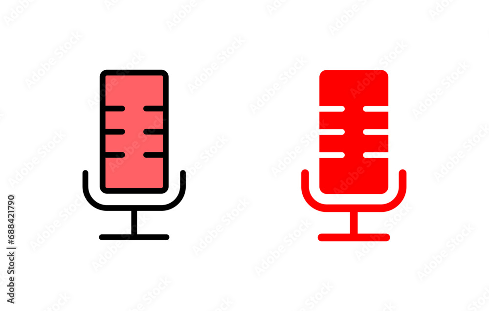Microphone icon vector illustration. karaoke sign and symbol Microphone icon vector illustration. karaoke sign and symbol