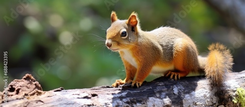 The squirrel, named Otospermophilus beecheyi, is a ground-dwelling Californian creature that eats mostly plant-based food such as seeds, nuts, fruits, and roots. photo