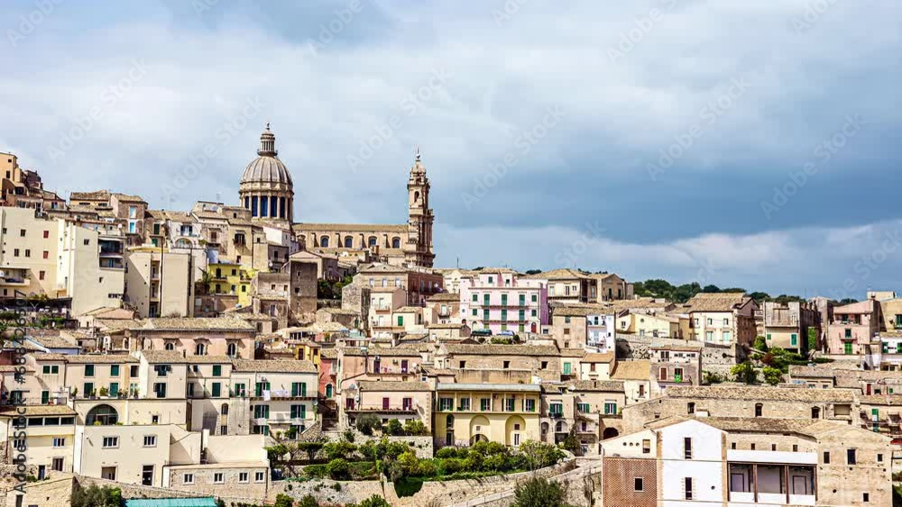 Timelapse of the ancient Castello di Ragusa Ibla in Sicily Italy Timelapse of the ancient Castello di Ragusa Ibla in Sicily Italy
