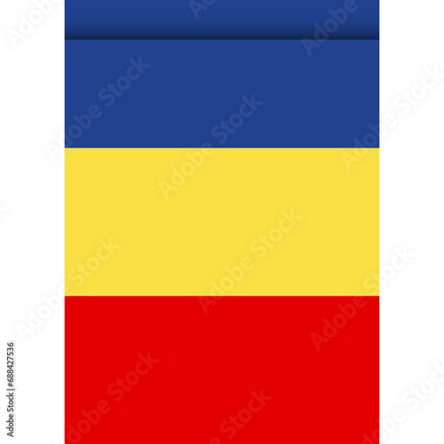 Chad flag or pennant isolated on white background. Pennant flag icon. Free Download Chad flag or pennant isolated on white background. Pennant flag icon. - GFXLoad