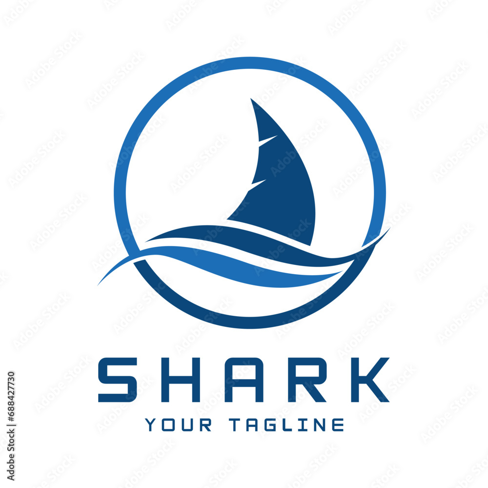 Unique and creative shark logo vector design. Wild Fish Vector Illustration Unique and creative shark logo vector design. Wild Fish Vector Illustration