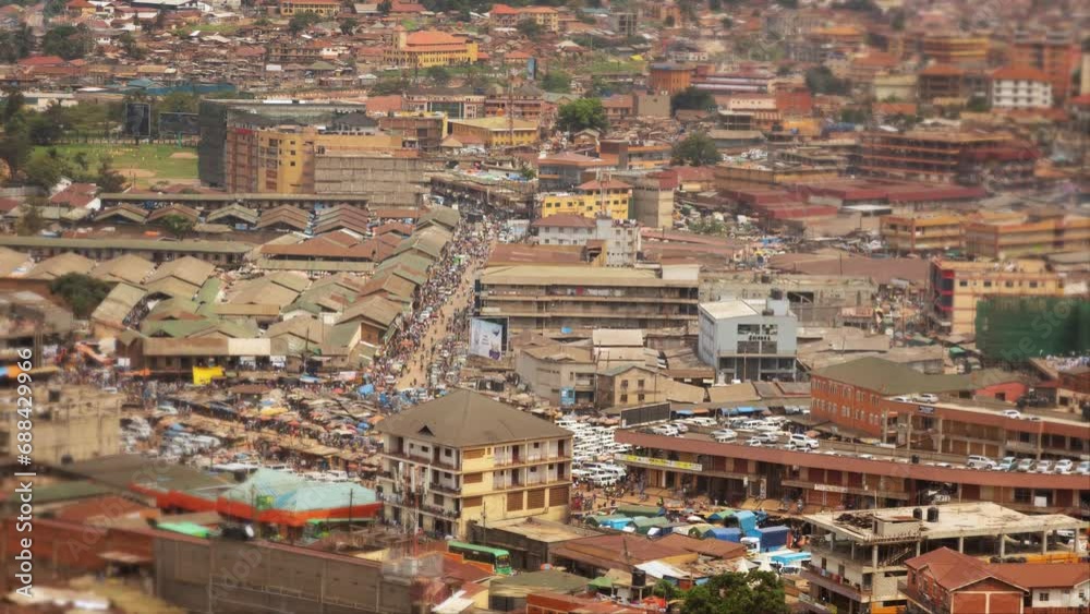 Kampala city viewpoint, Uganda in Africa. Timelapse Kampala city viewpoint, Uganda in Africa. Timelapse