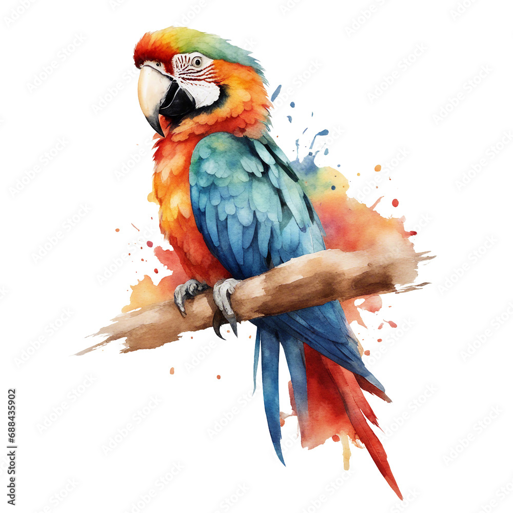 Obraz premium watercolour, macaw