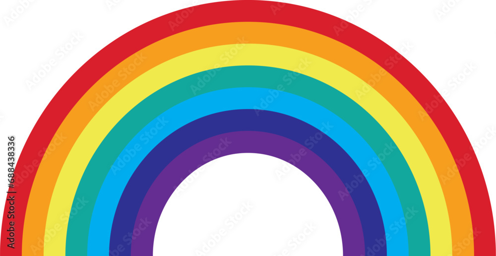 Colorful rainbow design. Simple rainbow design. Colorful rainbow design. Simple rainbow design.