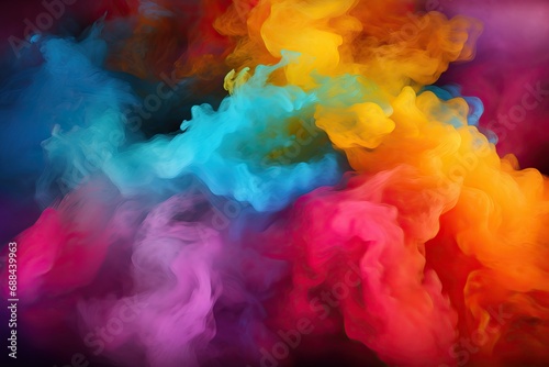 illustration 3d cover page landing web banner poster design clouds abstract liquid smoke vape dust explosion powder fluid colored background texture colorful