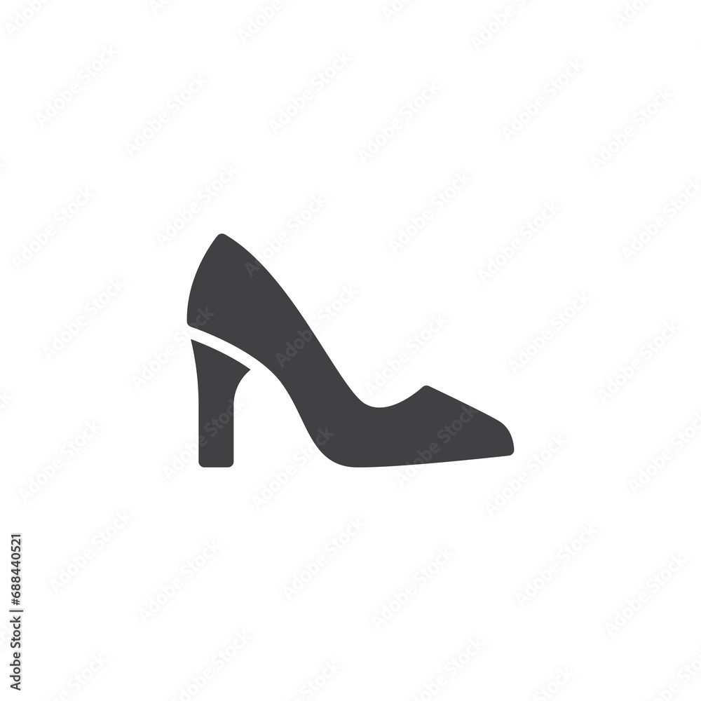 High heel shoe vector icon High heel shoe vector icon
