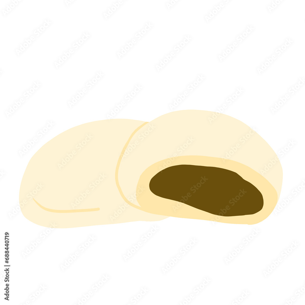 Korean traditional street snack, red bean hoppang Korean traditional street snack, red bean hoppang