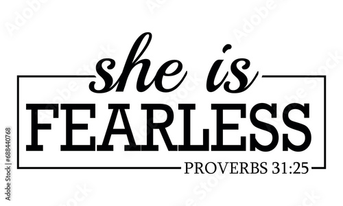 She is Fearless Vector and Clip Art