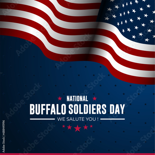 Happy national Buffalo Soldiers Day Background Vector Illustration 