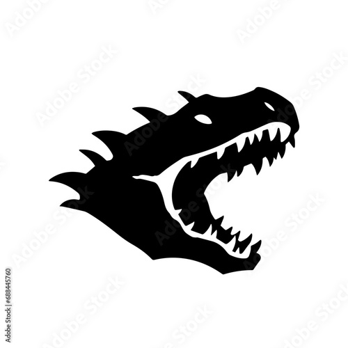 Abstract monster Logo Monochrome Design Style © FileSource