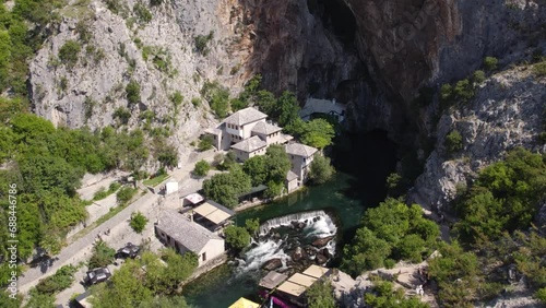 Historic Sufi monastery and waterfall, Blagaj Tekke, Bosnia and Herzegovina photo