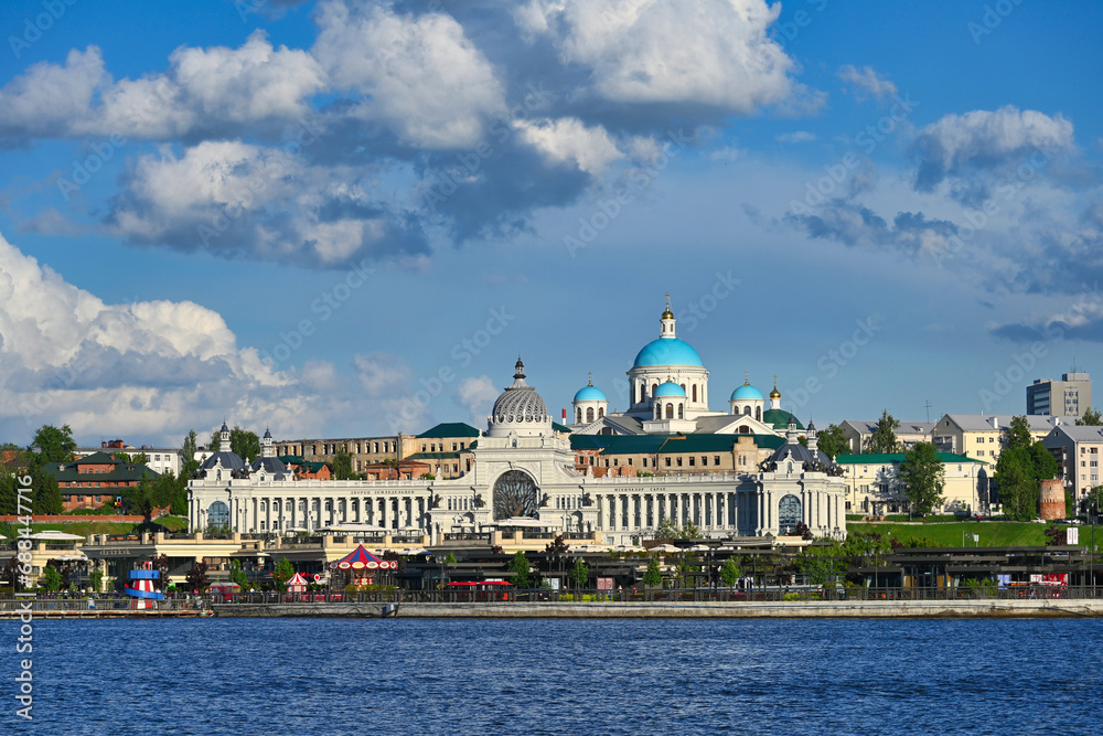 Kazan river cityscape with Farmers Palace