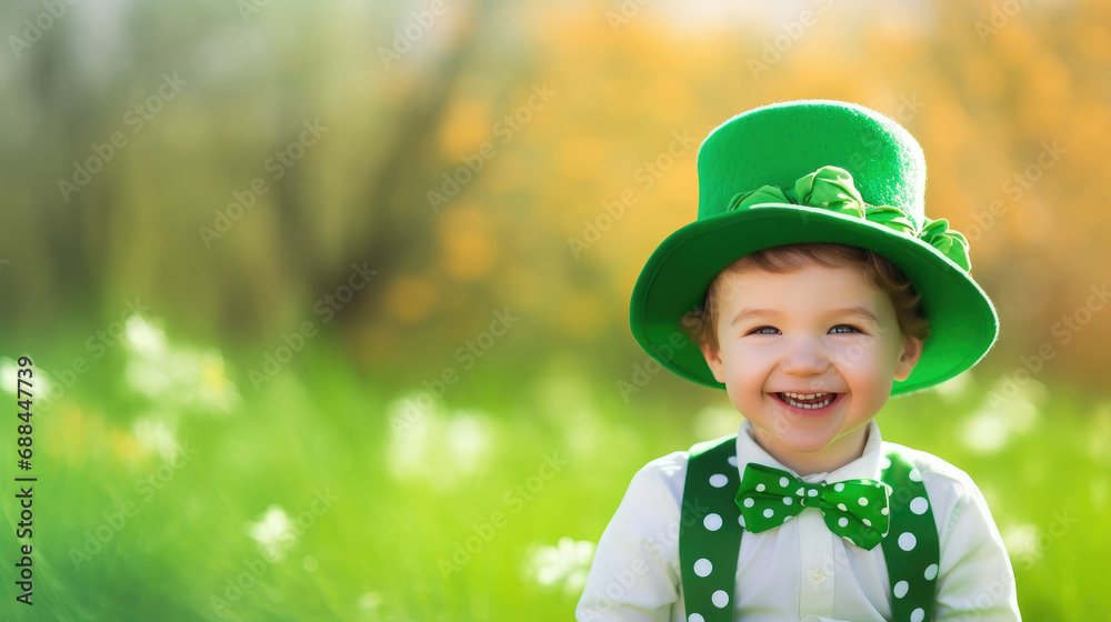 small cheerful child in a green suit, boy, St. Patrick's Day, Ireland, clover, shamrock, traditional holiday, carnival costume, kid, baby, childhood, Irishman, smile, portrait, emotional face, cute small cheerful child in a green suit, boy, St. Patrick's Day, Ireland, clover, shamrock, traditional holiday, carnival costume, kid, baby, childhood, Irishman, smile, portrait, emotional face, cute