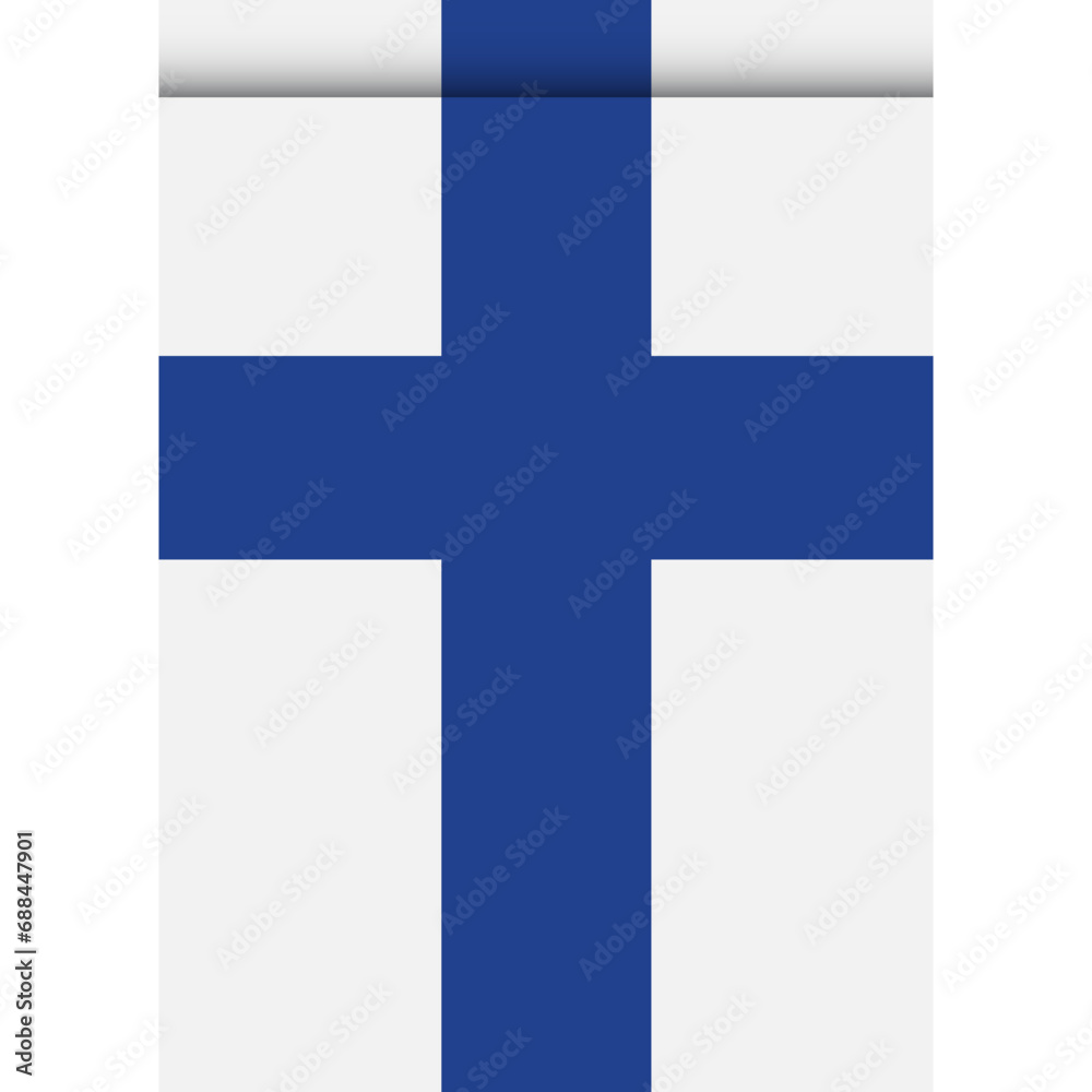 Finland flag or pennant isolated on white background. Pennant flag icon. Finland flag or pennant isolated on white background. Pennant flag icon.