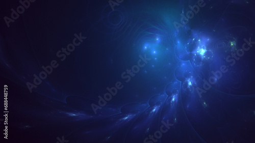 3D manual rendering abstract fractal polygon background 