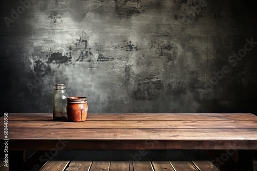 background room dark wall block concrete blurred table wood Old wooden rustic abrade advertise bench black board brick brown carpenter cement colours photo