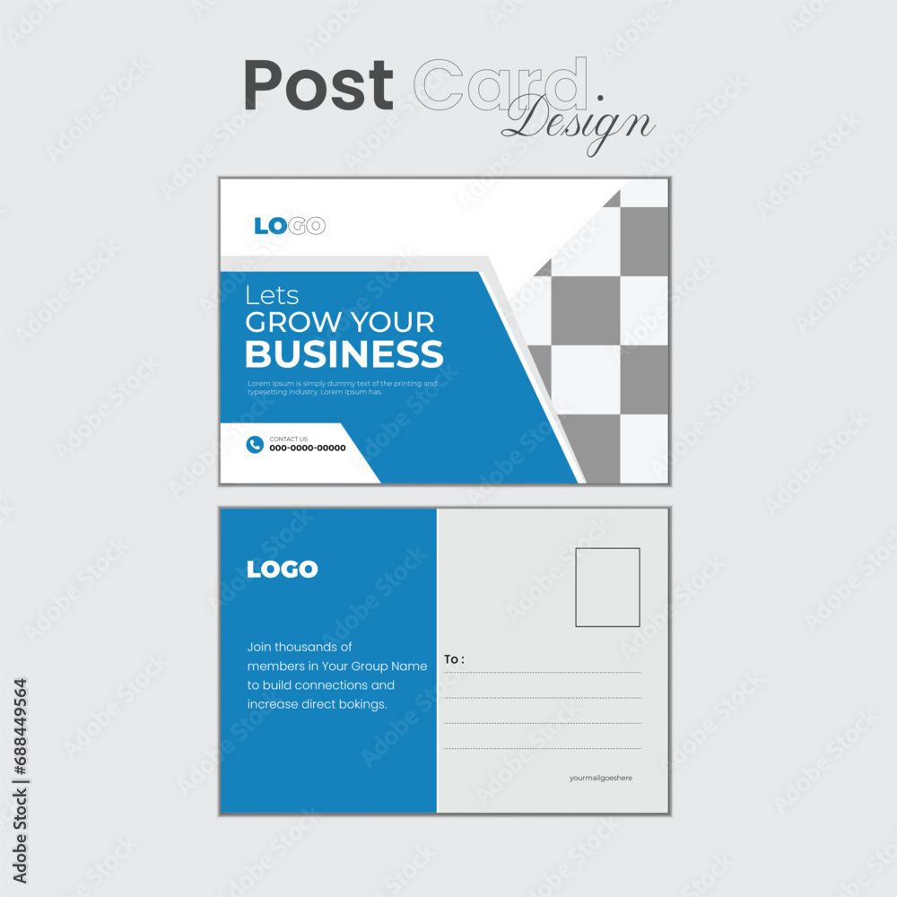 Postcard design template Postcard design template