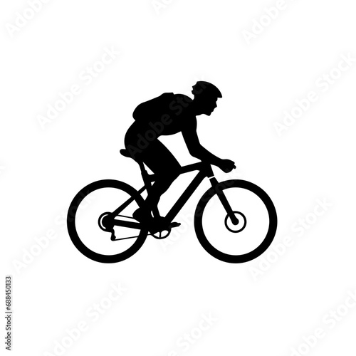 Cycling Logo Monochrome Design Style
