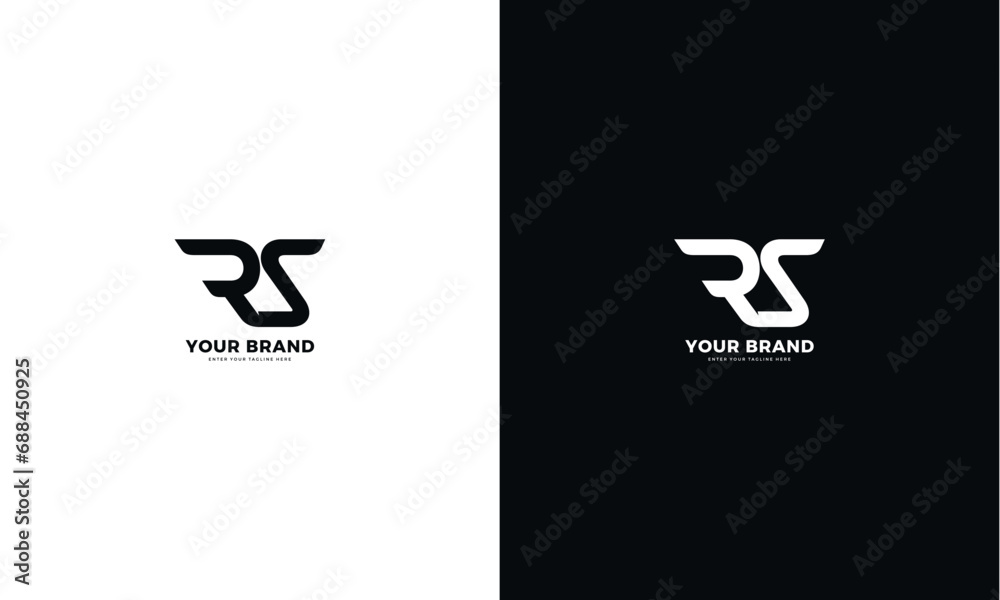 RS letter logo, vector graphic design