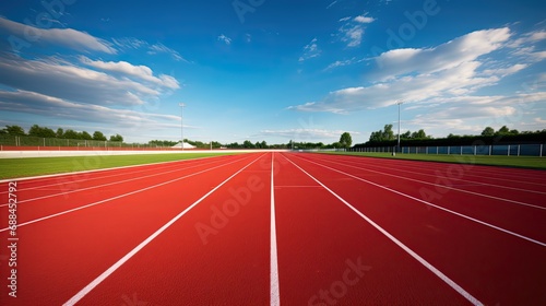 Pristine Running Track.Smooth Surface Ready for Runner © paisorn