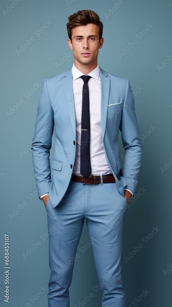 Photograph of a handsome young male model office worker or business man in a suit. Photograph of a handsome young male model office worker or business man in a suit.