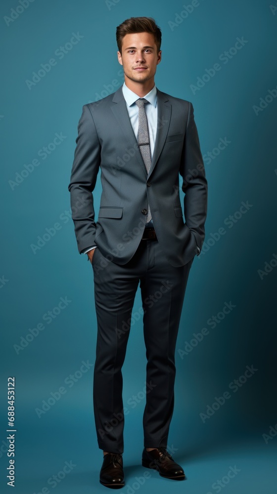 Photograph of a handsome young male model office worker or business man in a suit. Photograph of a handsome young male model office worker or business man in a suit.
