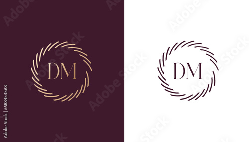DM logo design vector image