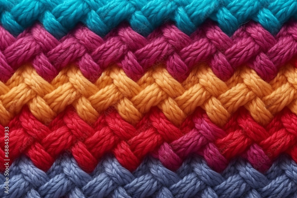 Background with knitted plaid texture